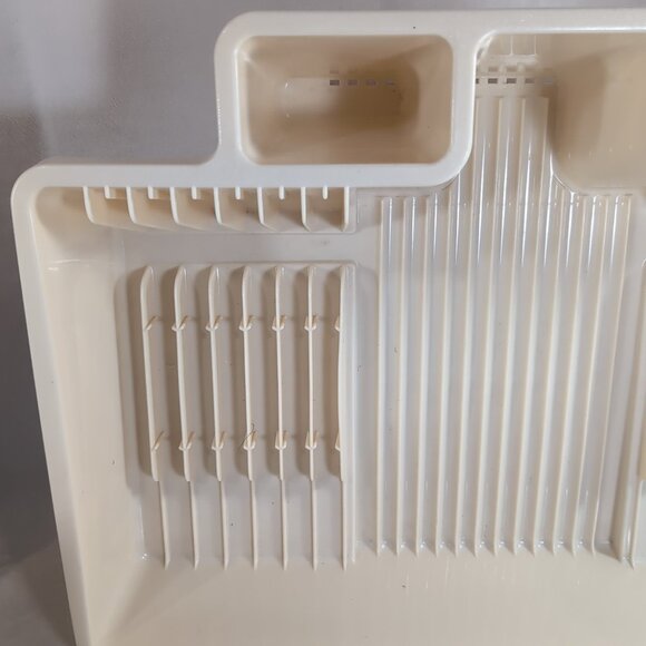 Rubbermaid Space-Saver Drainer 6054 Vintage 1988 Dish Drying Rack Almond Beige - Picture 5 of 14